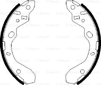 BOSCH 0 986 487 652 - Brake Shoe Set autospares.lv