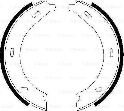 BOSCH 0 986 487 605 - Brake Shoe Set, parking brake autospares.lv