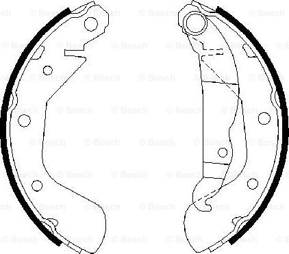 BOSCH 0 986 487 613 - Brake Shoe Set autospares.lv