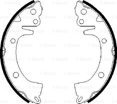 BOSCH 0 986 487 617 - Brake Shoe Set autospares.lv