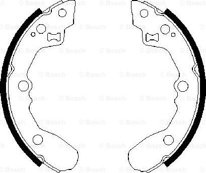 BOSCH 0 986 487 688 - Brake Shoe Set autospares.lv