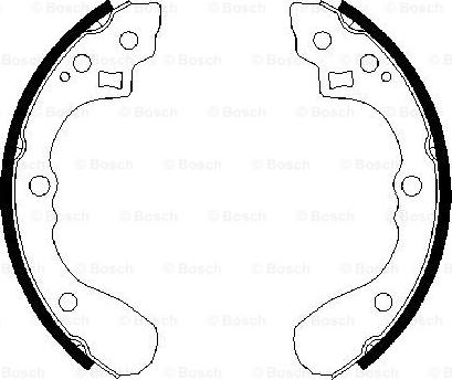 BOSCH 0 986 487 636 - Brake Shoe Set autospares.lv