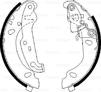 BOSCH 0 986 487 624 - Brake Shoe Set autospares.lv