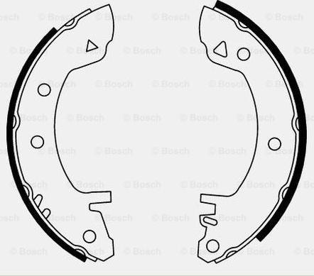 BOSCH 0 986 487 011 - Brake Shoe Set autospares.lv