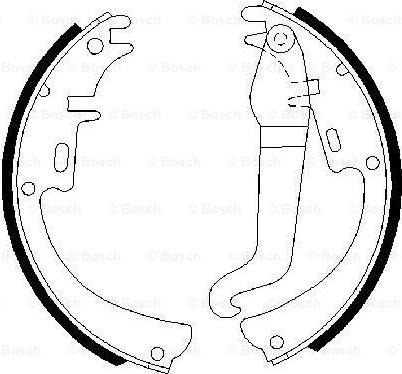 BOSCH 0 986 487 072 - Brake Shoe Set autospares.lv