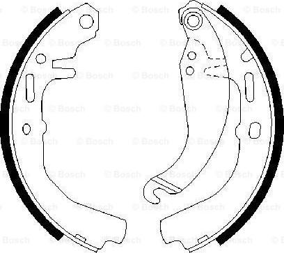 BOSCH 0 986 487 109 - Brake Shoe Set autospares.lv