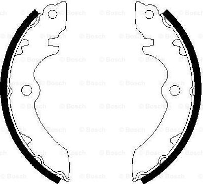 BOSCH 0 986 487 345 - Brake Shoe Set autospares.lv