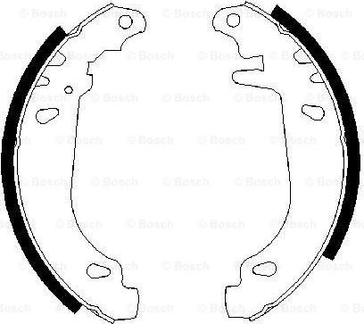 BOSCH 0 986 487 346 - Brake Shoe Set autospares.lv