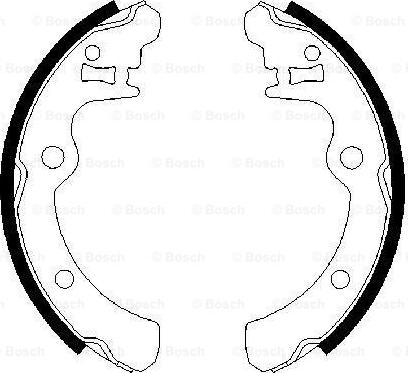 BOSCH 0 986 487 343 - Brake Shoe Set autospares.lv