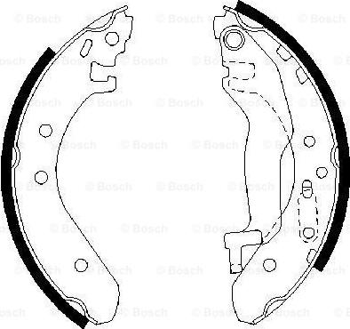 BOSCH 0 986 487 364 - Brake Shoe Set autospares.lv