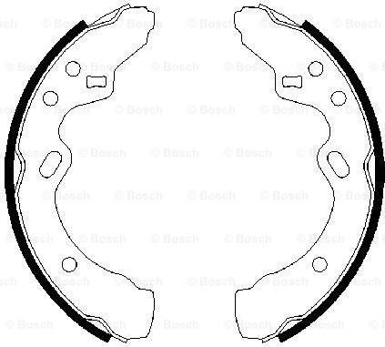 BOSCH 0 986 487 366 - Brake Shoe Set autospares.lv