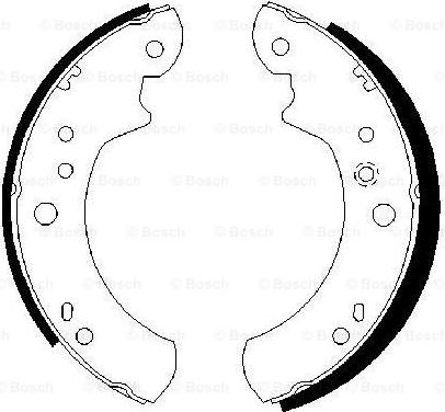 BOSCH 0 986 487 309 - Brake Shoe Set autospares.lv