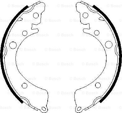 BOSCH 0 986 487 302 - Brake Shoe Set autospares.lv