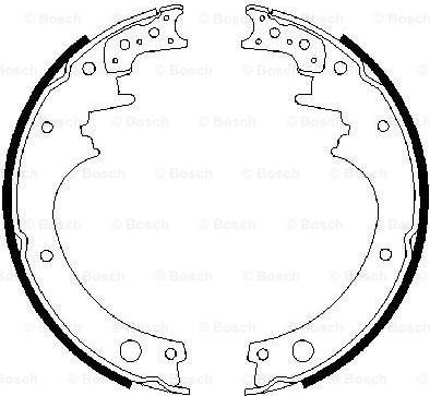 BOSCH 0 986 487 316 - Brake Shoe Set autospares.lv