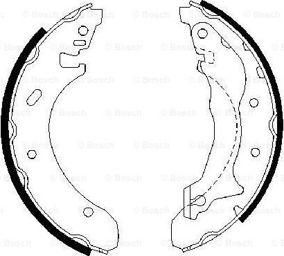 BOSCH 0 986 487 330 - Brake Shoe Set autospares.lv