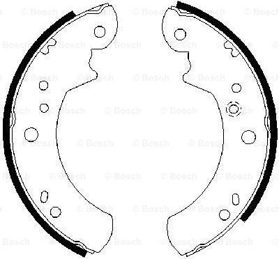 BOSCH 0 986 487 328 - Brake Shoe Set autospares.lv