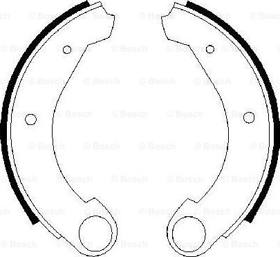 BOSCH 0 986 487 322 - Brake Shoe Set autospares.lv