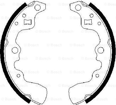 BOSCH 0 986 487 379 - Brake Shoe Set autospares.lv