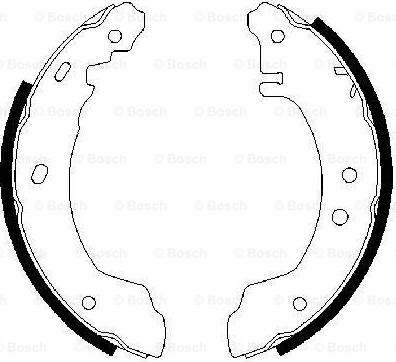 BOSCH 0 986 487 372 - Brake Shoe Set autospares.lv