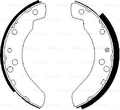 BOSCH 0 986 487 242 - Brake Shoe Set autospares.lv