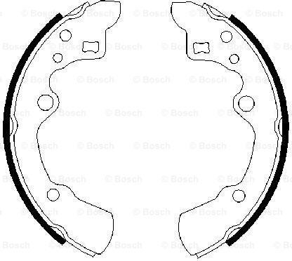 BOSCH 0 986 487 258 - Brake Shoe Set autospares.lv