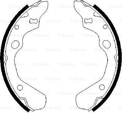 BOSCH 0 986 487 257 - Brake Shoe Set autospares.lv