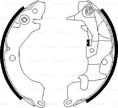 BOSCH 0 986 487 260 - Brake Shoe Set autospares.lv