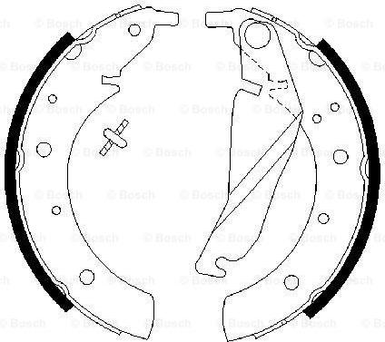 BOSCH 0 986 487 212 - Brake Shoe Set autospares.lv