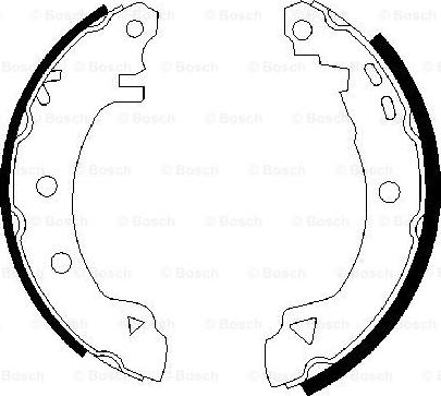 BOSCH 0 986 487 289 - Brake Shoe Set autospares.lv