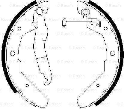 BOSCH 0 986 487 279 - Brake Shoe Set autospares.lv