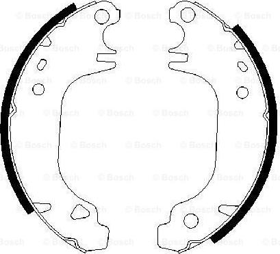 BOSCH 0 986 487 275 - Brake Shoe Set autospares.lv