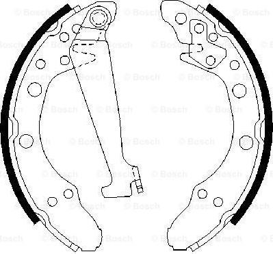 BOSCH 0 986 487 270 - Brake Shoe Set autospares.lv