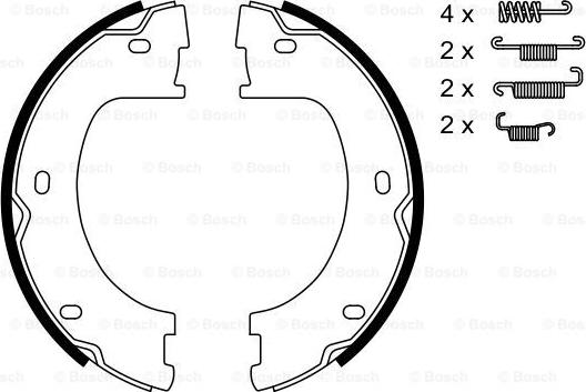 BOSCH 0 986 487 751 - Brake Shoe Set, parking brake autospares.lv