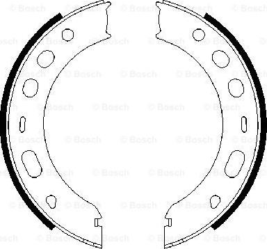 BOSCH 0 986 487 706 - Brake Shoe Set, parking brake autospares.lv