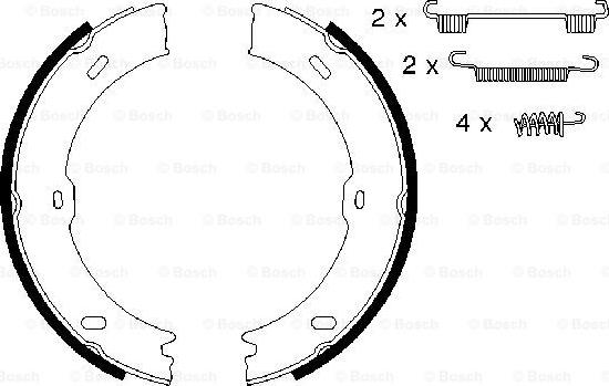 BOSCH 0 986 487 720 - Brake Shoe Set, parking brake autospares.lv