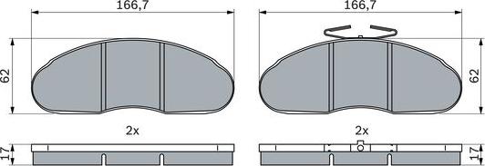 BOSCH 0 986 424 914 - Brake Pad Set, disc brake autospares.lv