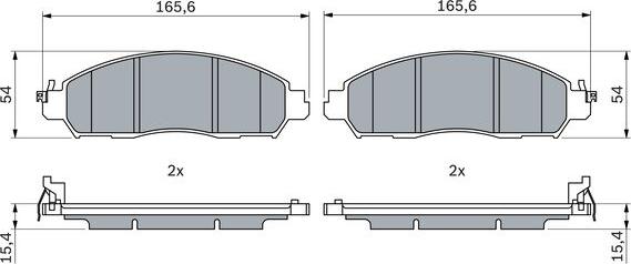 BOSCH 0 986 424 973 - Brake Pad Set, disc brake autospares.lv