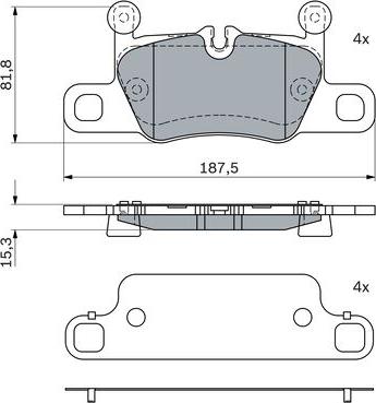 BOSCH 0 986 424 972 - Brake Pad Set, disc brake autospares.lv