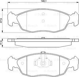 BOSCH 0 986 424 452 - Brake Pad Set, disc brake autospares.lv