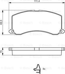 BOSCH 0 986 424 465 - Brake Pad Set, disc brake autospares.lv