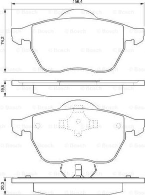 BOSCH 0 986 424 460 - Brake Pad Set, disc brake autospares.lv