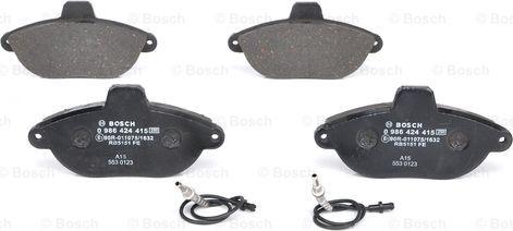 BOSCH 0 986 424 415 - Brake Pad Set, disc brake autospares.lv