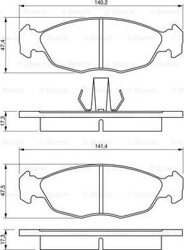 BOSCH 0 986 424 410 - Brake Pad Set, disc brake autospares.lv