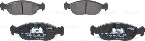 BOSCH 0 986 424 410 - Brake Pad Set, disc brake autospares.lv