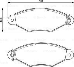 BOSCH 0 986 424 487 - Brake Pad Set, disc brake autospares.lv