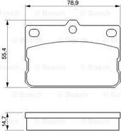 BOSCH 0 986 424 422 - Brake Pad Set, disc brake autospares.lv