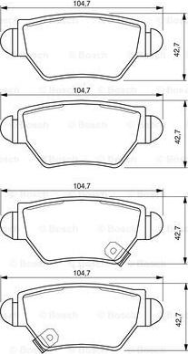 BOSCH 0 986 424 478 - Brake Pad Set, disc brake autospares.lv