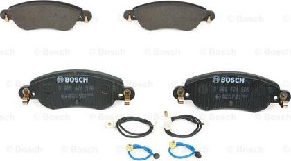 BOSCH 0 986 424 598 - Brake Pad Set, disc brake autospares.lv