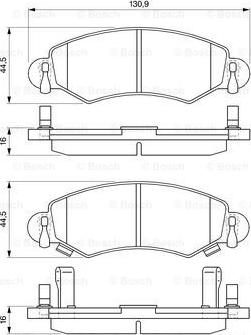 BOSCH 0 986 424 549 - Brake Pad Set, disc brake autospares.lv