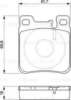 BOSCH 0 986 424 547 - Brake Pad Set, disc brake autospares.lv